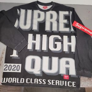 FINAL! NWT SUPREME L/S WORLD CLASS BLACK T-SHIRT SZ XL
